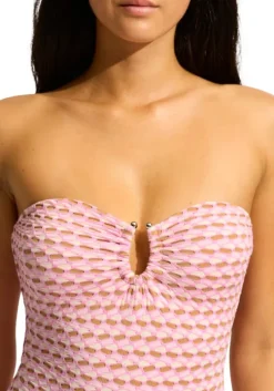 Mala Ring Front Bandeau Swimsuit Blossom