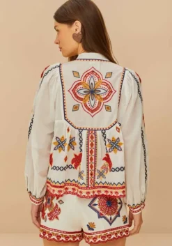 Marys Tiles Embroidered Blouse