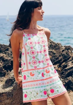 Mexican Embroidered Playsuit
