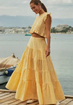 Odette Skirt Yellow Gingham
