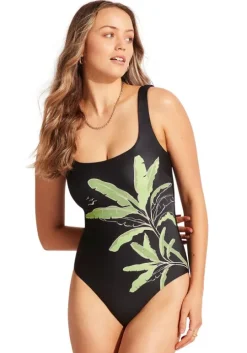 Palm Paradise DD Swimsuit Black