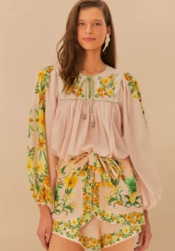 Pink Botanical Beauty Shorts