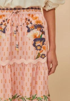 Pink Dream Garden Maxi Skirt