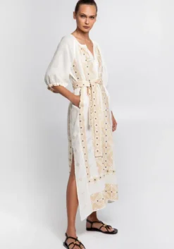 Pixel Belted Midi Kaftan