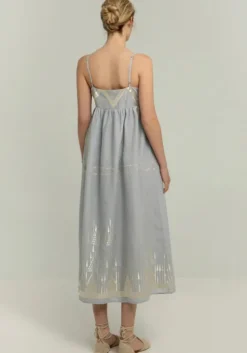 Roots Strappy Midi Dress Grey