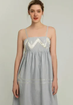 Roots Strappy Midi Dress Grey