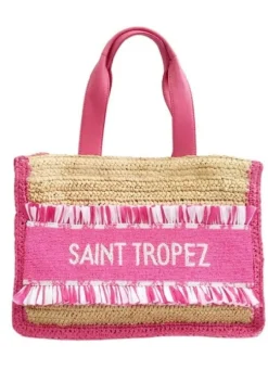 Saint Tropez Raffia Bag Pink