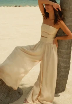 Sequin Palazzo Pants Melon