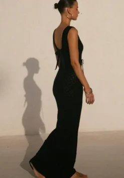 Seychelles Crochet Dress Black