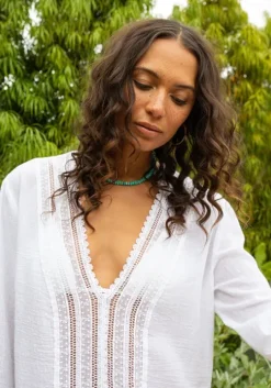 Short Eden Kaftan White