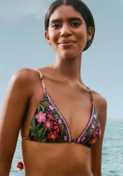 Stitched Garden Bikini Black
