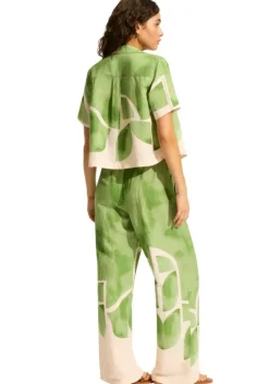 Sunray Cropped Shirt Sage