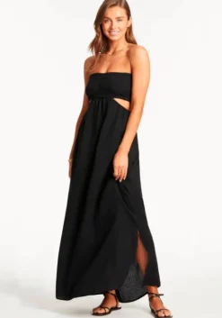Sunset Bandeau Dress Black