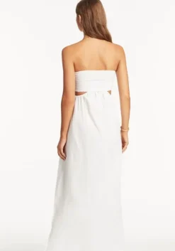 Sunset Bandeau Dress White