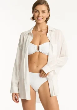 Sunset Beach Shirt White