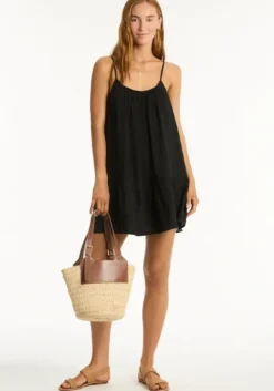 Sunset Short Dress Black