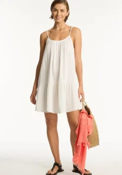 Sunset Short Dress White