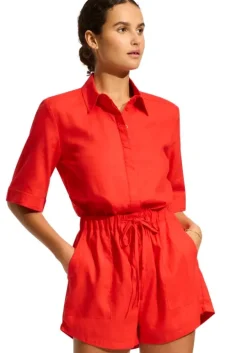 Sunside Playsuit Flame
