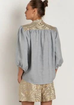 Triangle Blouse Grey