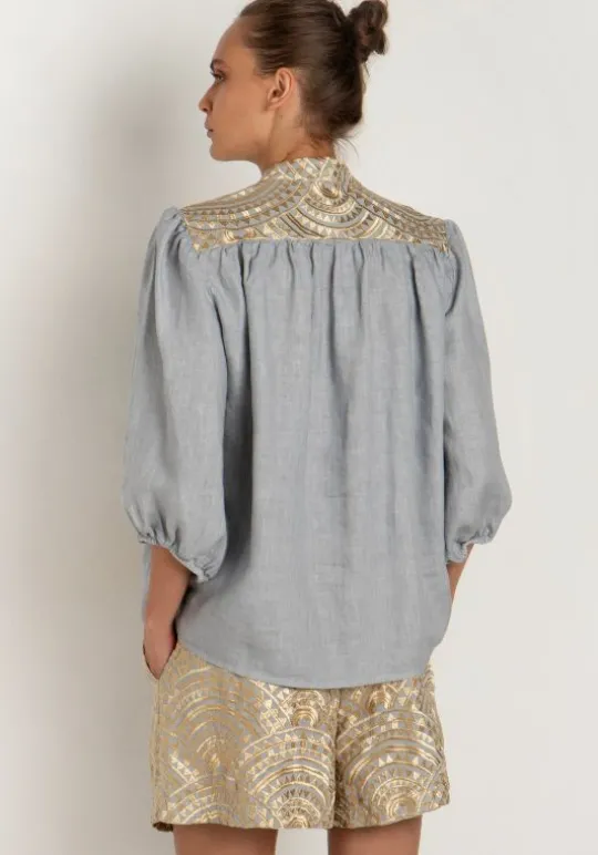 Triangle Blouse Grey