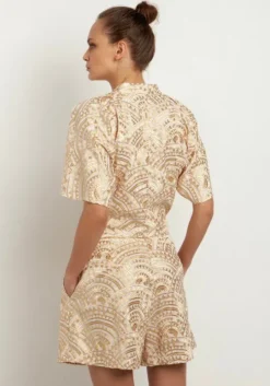 Triangle Embroidered Blouse