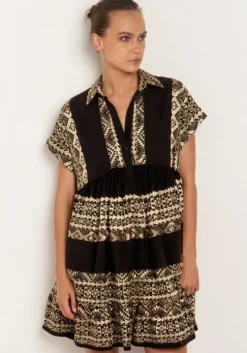 Triangle Mini Dress Black