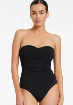 Twist Bandeau DD Swimsuit Black