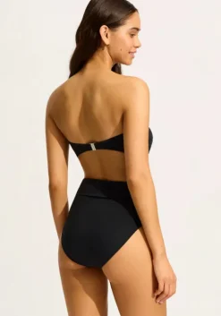 Twist Bandeau High Waist Bikini Black