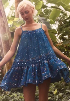 Wave Dress Mosaic Peacock